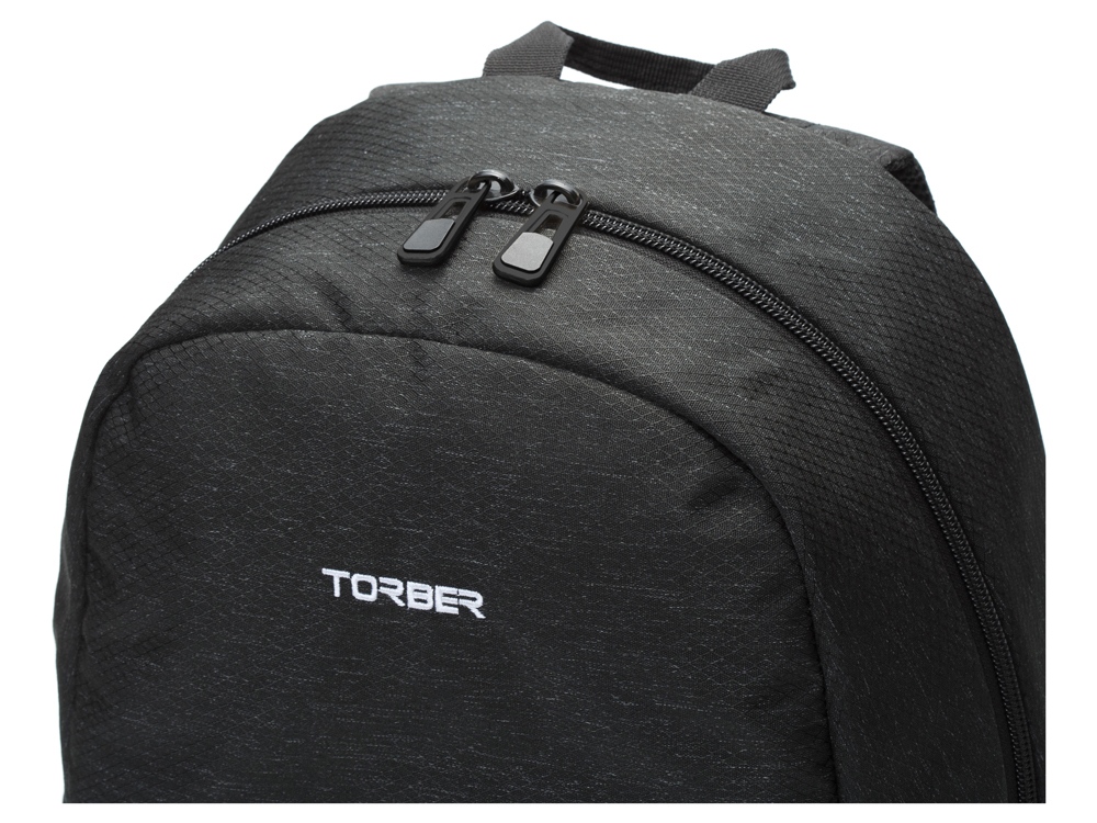 Рюкзак TORBER ГРАФФИТИ, серый с карманом синего цвета, полиэстер, 44 x 31 x 18 см-4