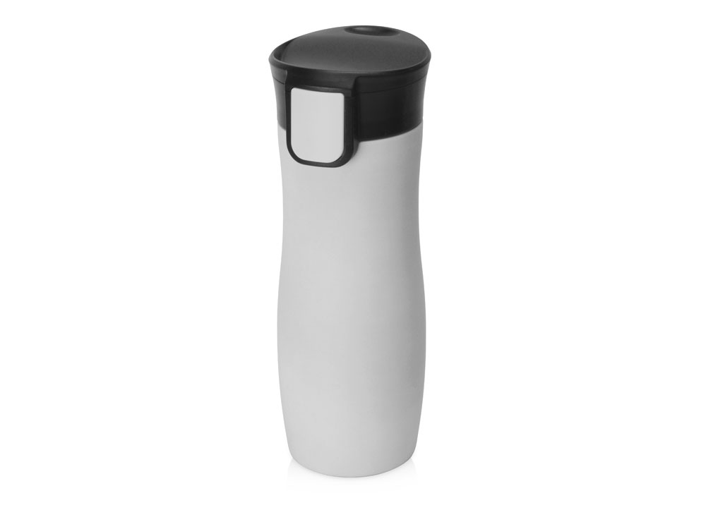 Вакуумная термокружка с кнопкой Streamline, Waterline, soft-touch, тубус, серый-0