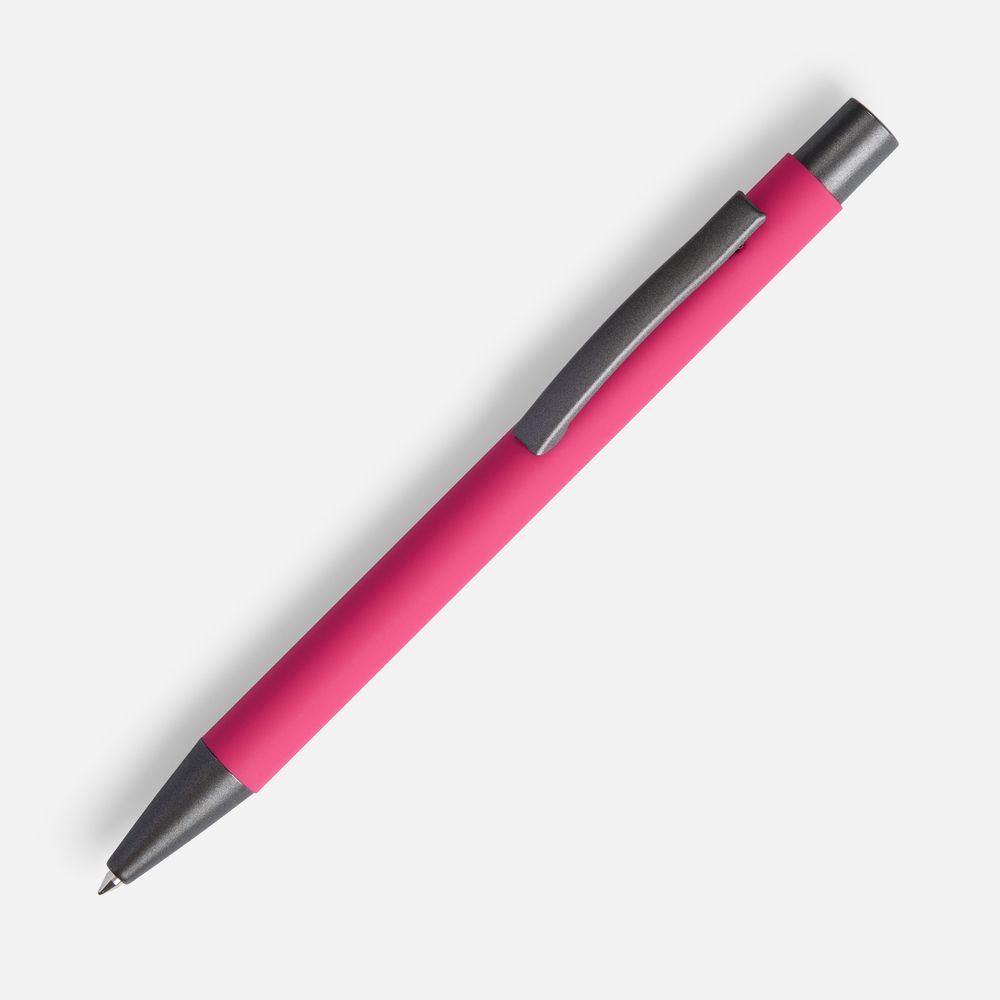 Ручка шариковая Atento Soft Touch, розовая-1