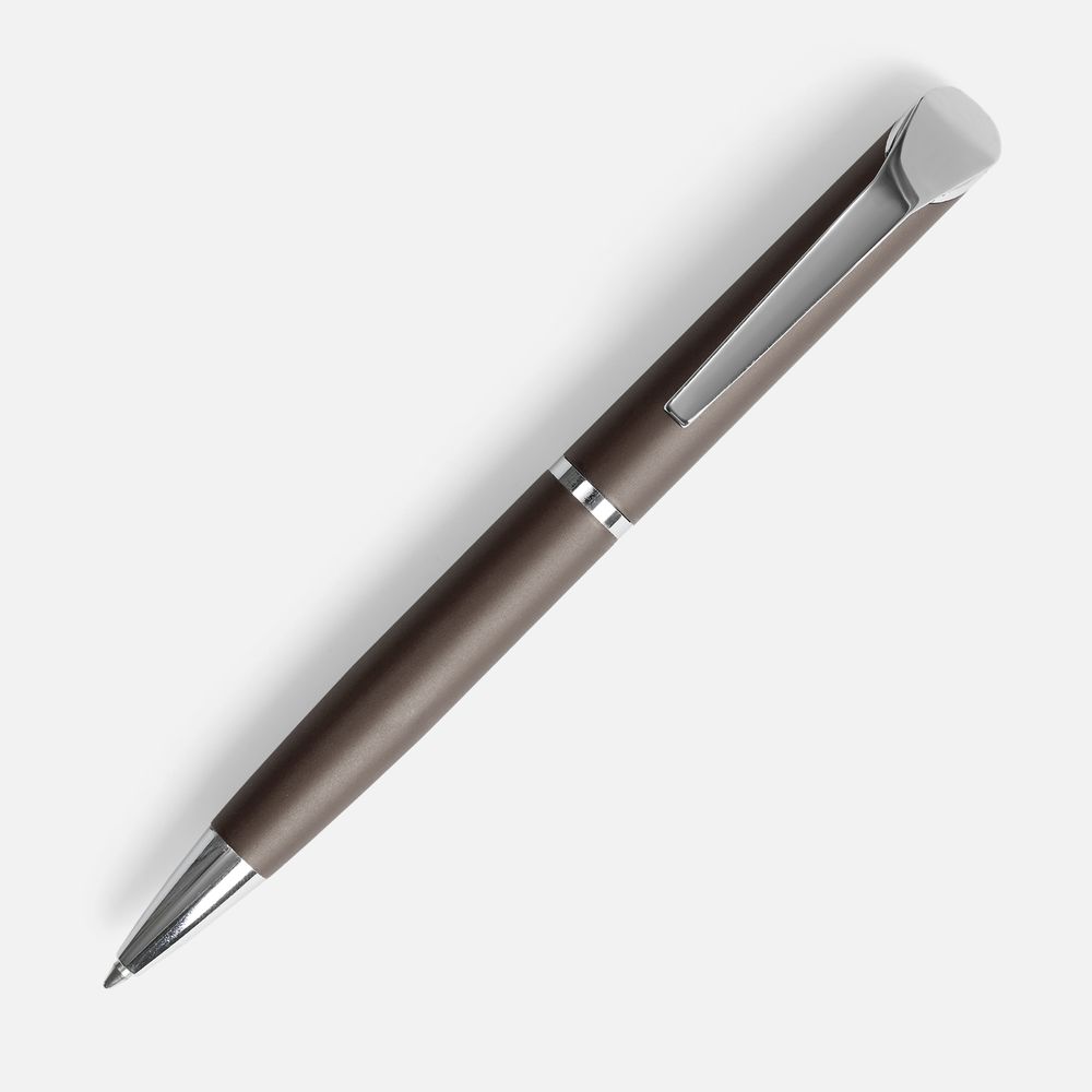 Ручка шариковая Glide, серо-коричневая-1