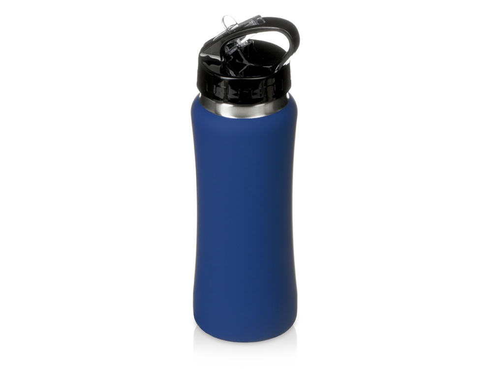 Бутылка для воды Bottle C1, сталь, soft touch, 600 мл, темно-синий-1