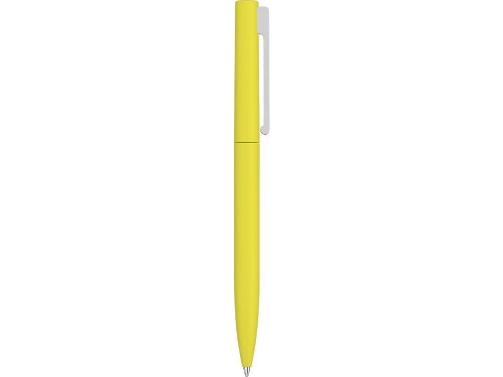 Шариковая ручка  Bright F Gum soft-touch, желтый-3
