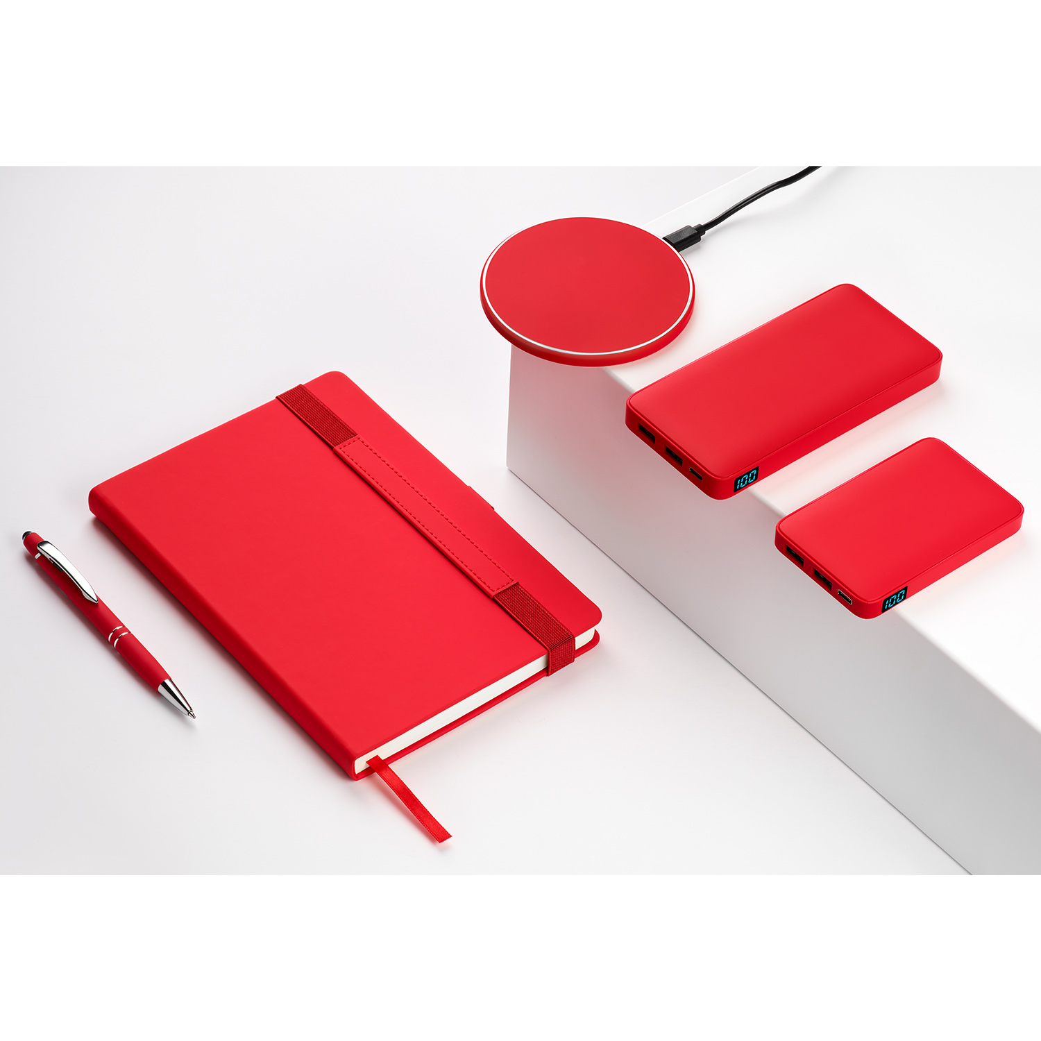 Внешний аккумулятор с подсветкой Анкор Плюс PD (Ancor PD Plus) 10000 mAh, красный-9