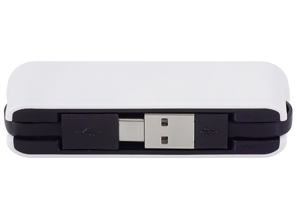 USB-хаб Hubix с коннектором 2-в-1 USB-C и USB-A, 2.0, белый-4