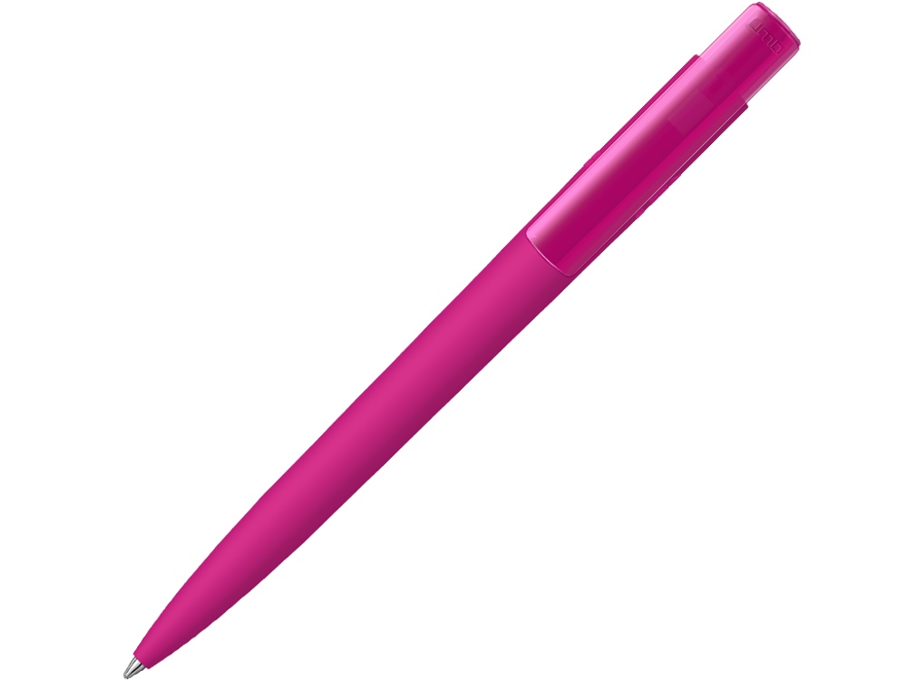 Шариковая ручка RECYCLED PET PEN PRO K transparent GUM soft-touch, розовый-0