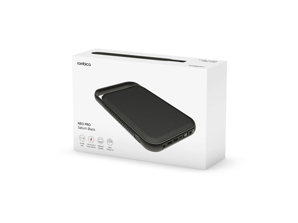 Внешний аккумулятор NEO PRO Saturn для ноутбуков с QC/PD, 55000 mAh, черный-5