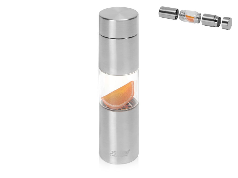 Бутылка для воды FLAVOUR U SEE, 460 мл, серебристый-1