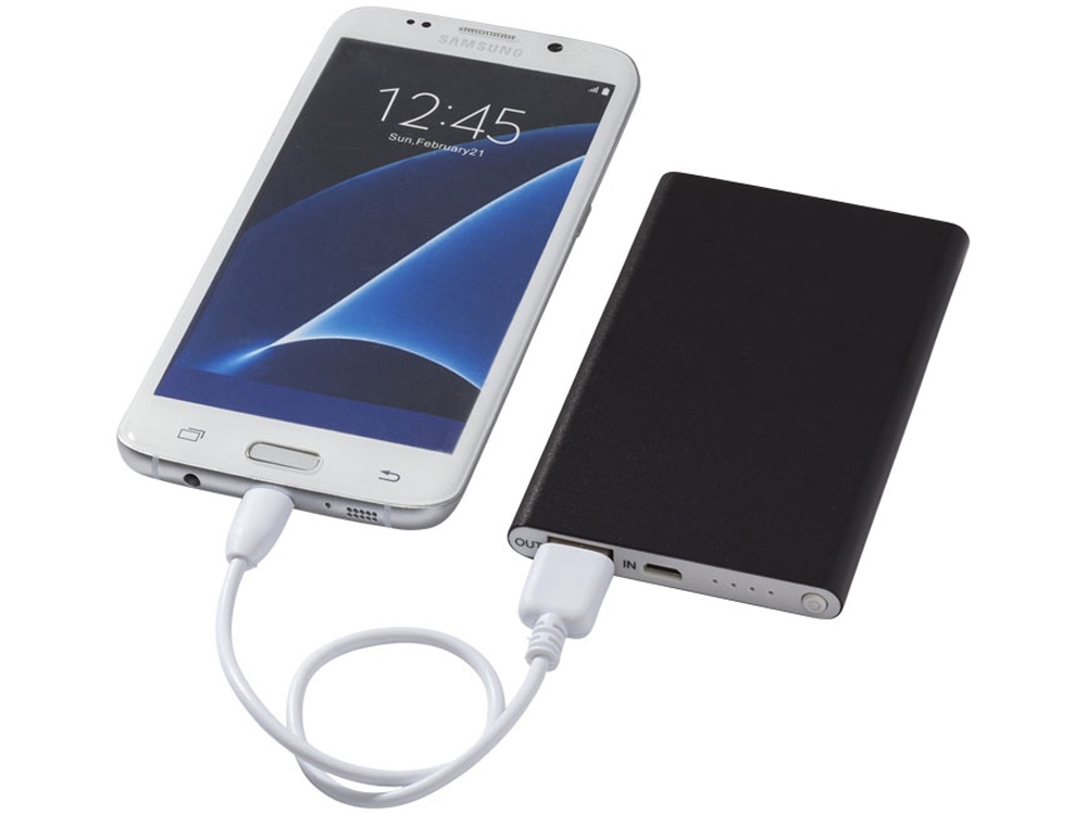 Портативное зарядное устройство Pep 4000 mAh, черный-4