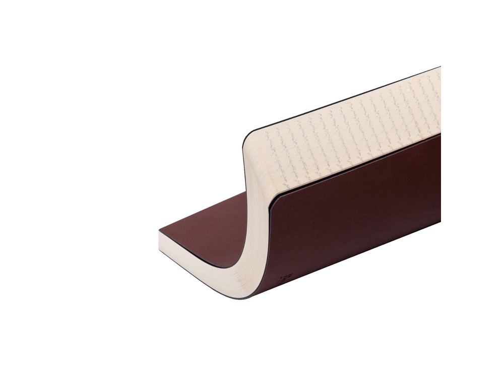 Ежедневник А5 недатированный Megapolis Velvet Flex, коричневый-3