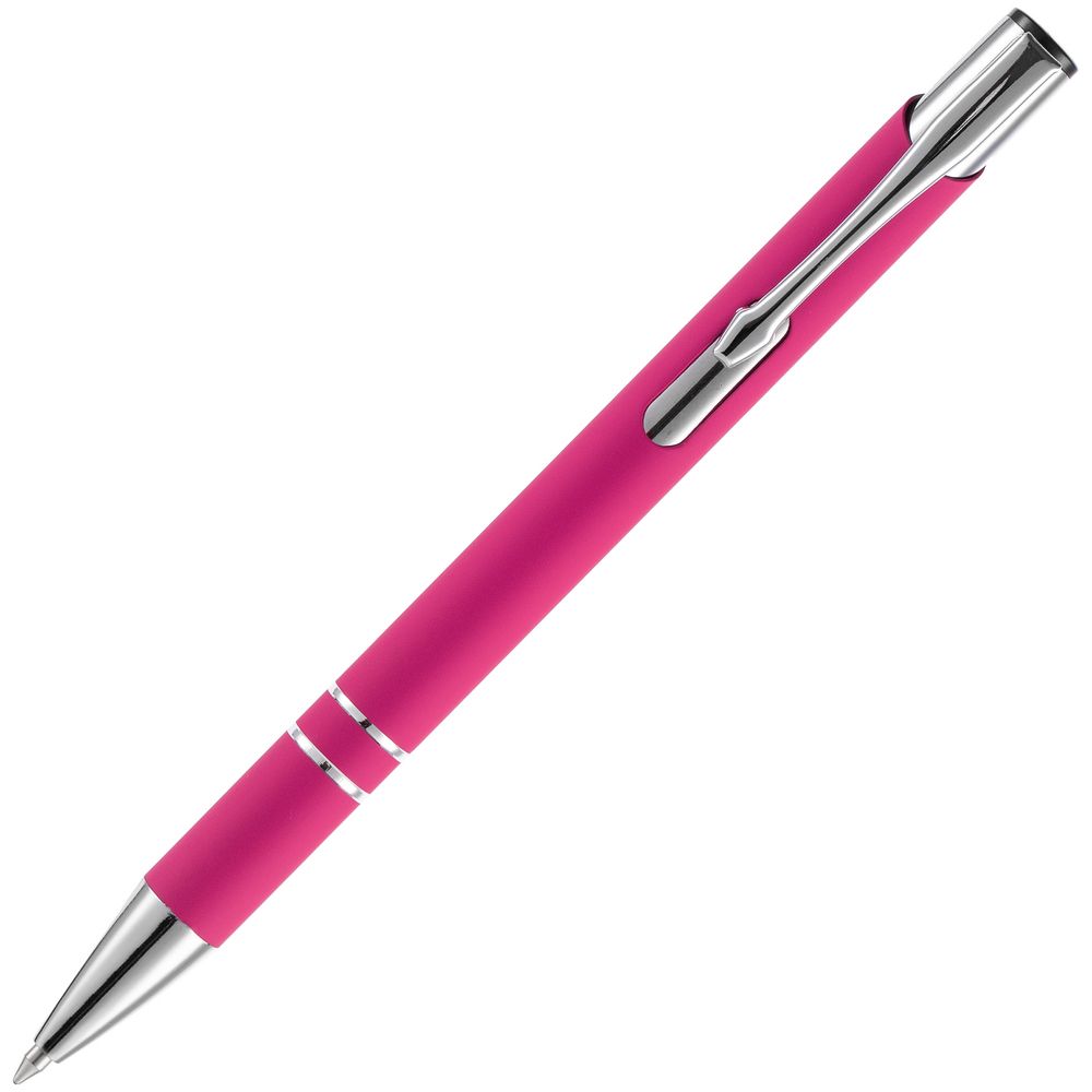 Ручка шариковая Keskus Soft Touch, розовая-2