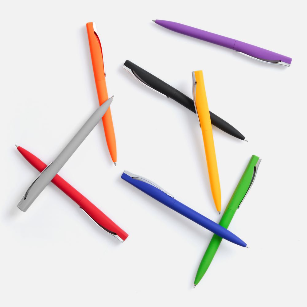 Ручка шариковая Pin Soft Touch, зеленая-2