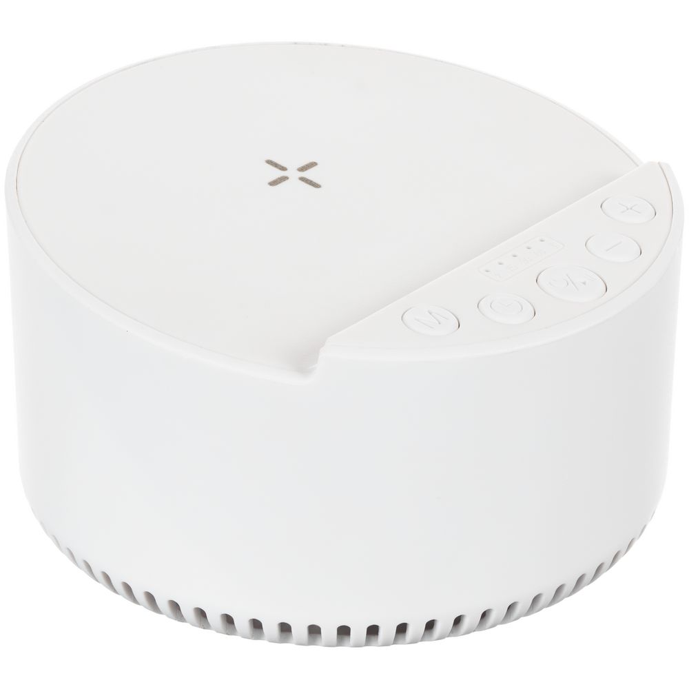 Bluetooth-колонка с беспроводной зарядкой relaxTime, белая-2