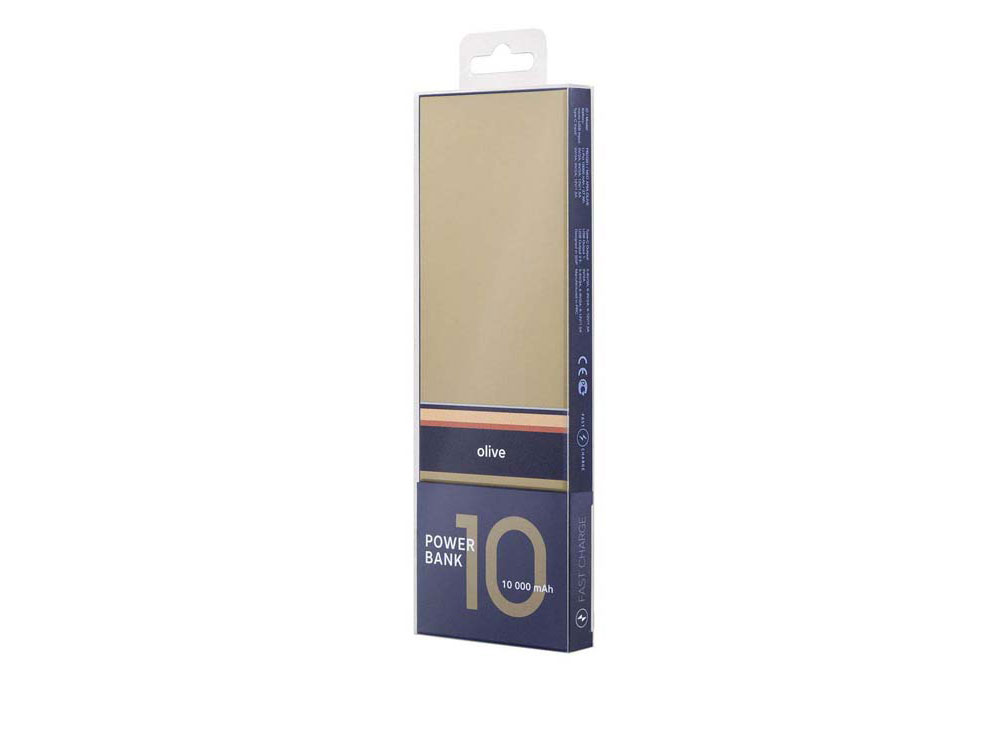 Внешний аккумулятор Rombica NEO ARIA Olive, 10000мАч, Soft-touch, PD, QCharge, Type-C, оливк/синий-3
