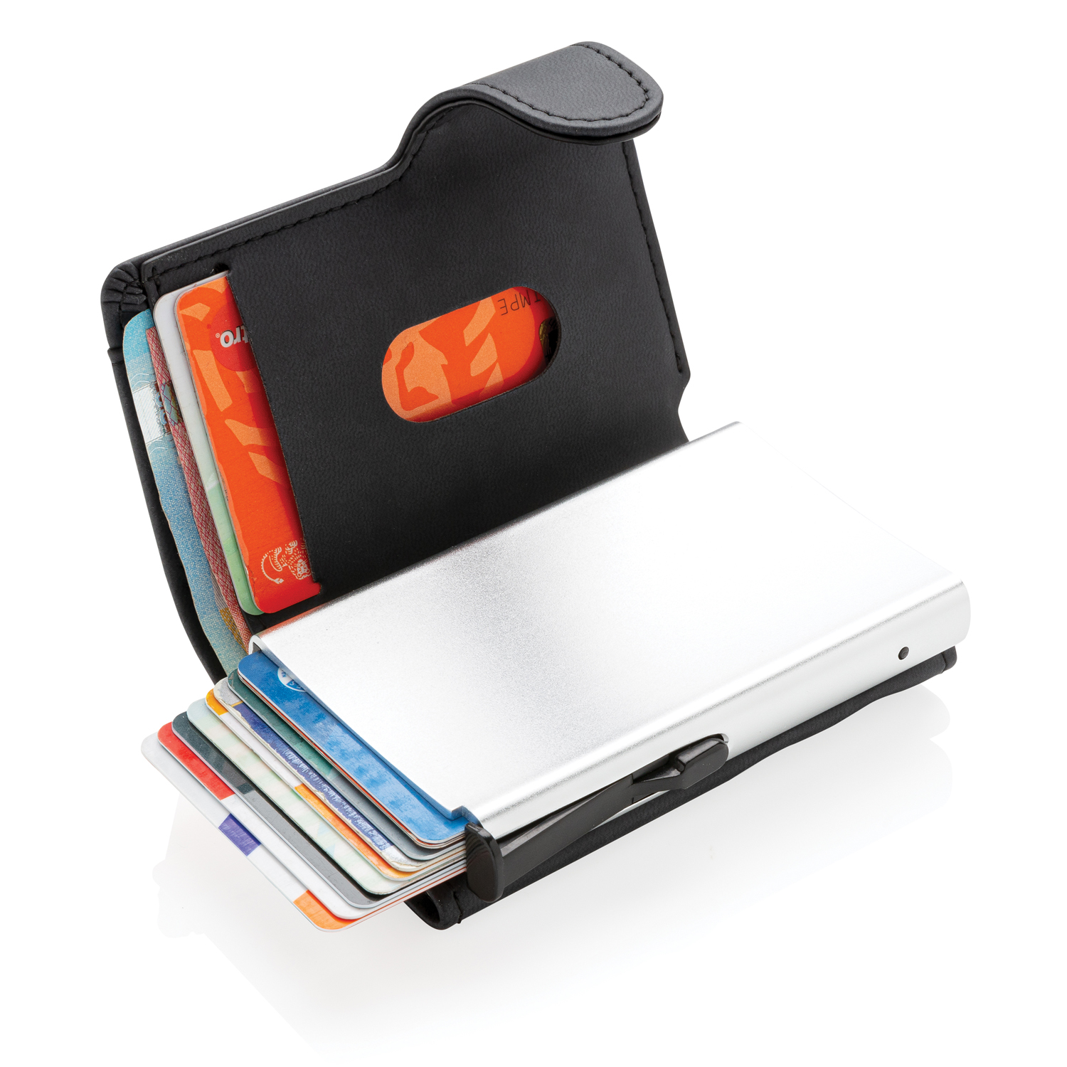 Алюминиевый картхолдер Standard с PU кошельком и защитой RFID-5