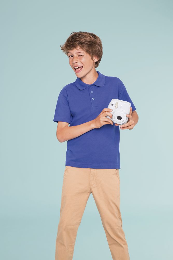 Рубашка поло детская Summer II Kids 170, ярко-синяя-3