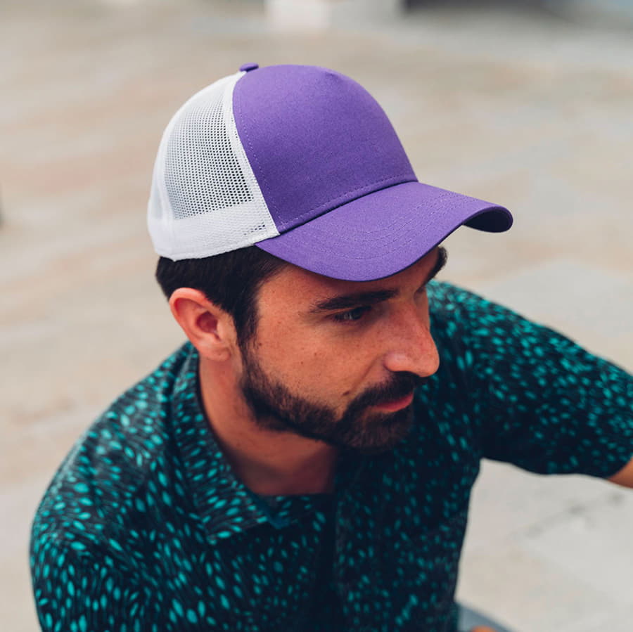 Бейсболка RAPPER COTTON, 5 клиньев, пластиковая застежка, черный-3
