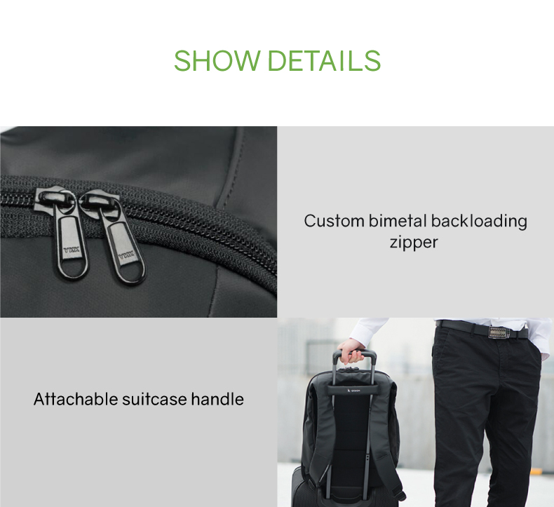 Рюкзак ClickPack 46х34х16 см, черный/серый-14
