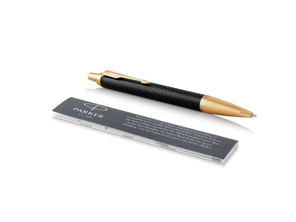 Шариковая ручка Parker IM Premium Black GT, стержень: M, цвет чернил: blue, в подарочной упаковке.-1