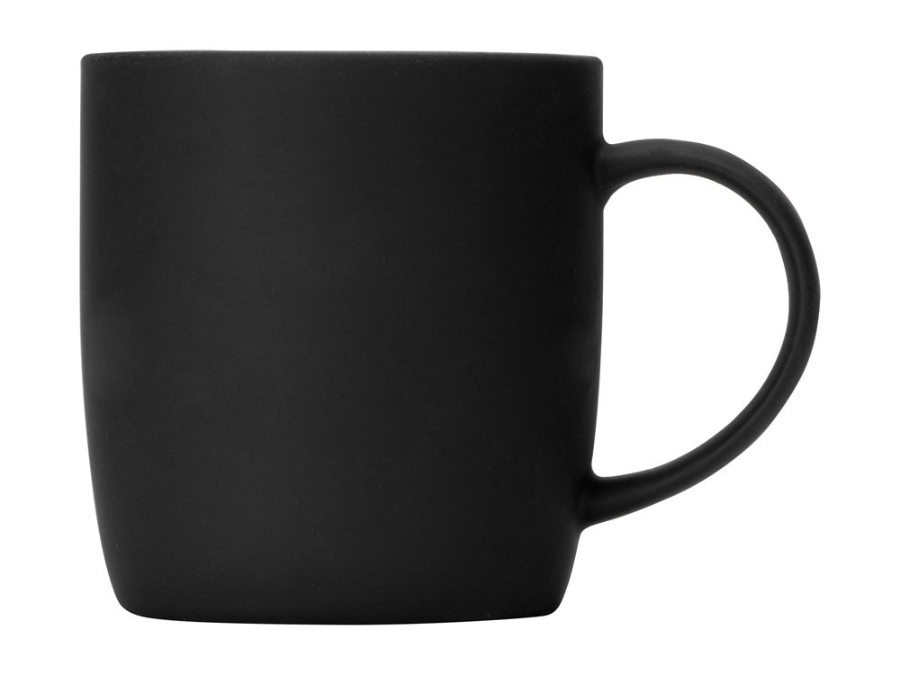 Кружка с покрытием soft-touch Dalgona, черный-1