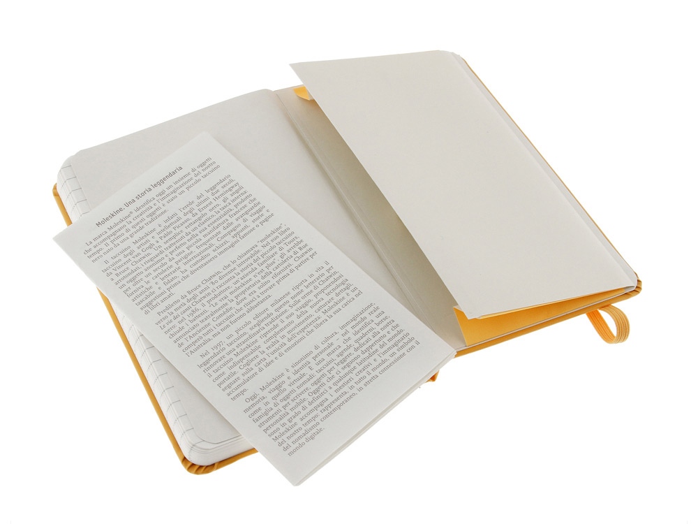 Записная книжка Moleskine Classic (в линейку) в твердой обложке, Pocket (9x14см), оранжевый-3