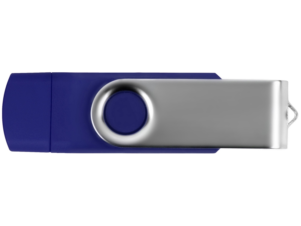 USB/micro USB-флешка 2.0 на 16 Гб Квебек OTG, синий-3