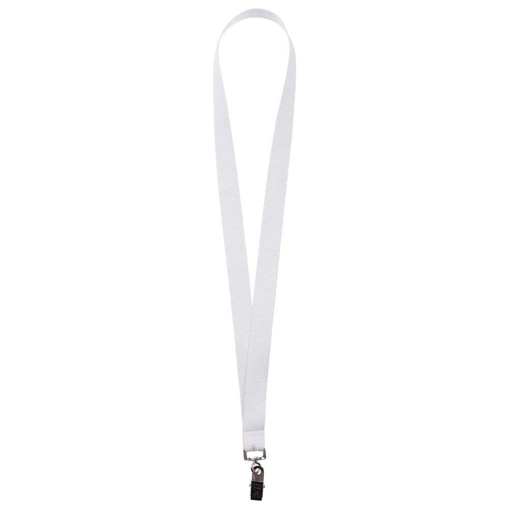 Лента для бейджа Neckband, белая-0