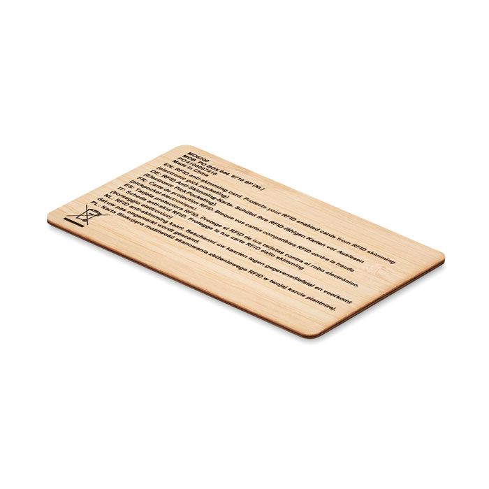 Карта RFID из бамбука, древесный-4