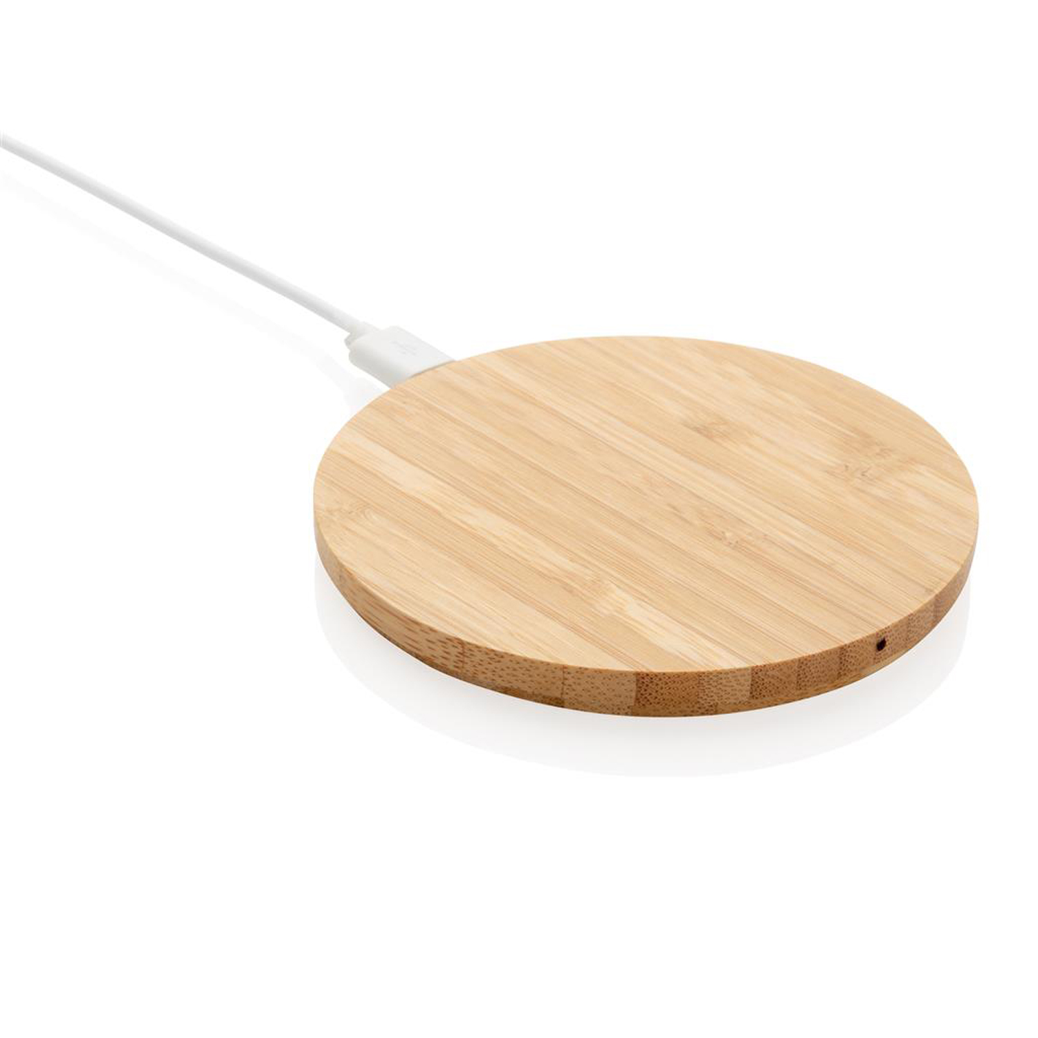 Круглая док-станция Bamboo FSC® для беспроводной зарядки, 5 Вт-6