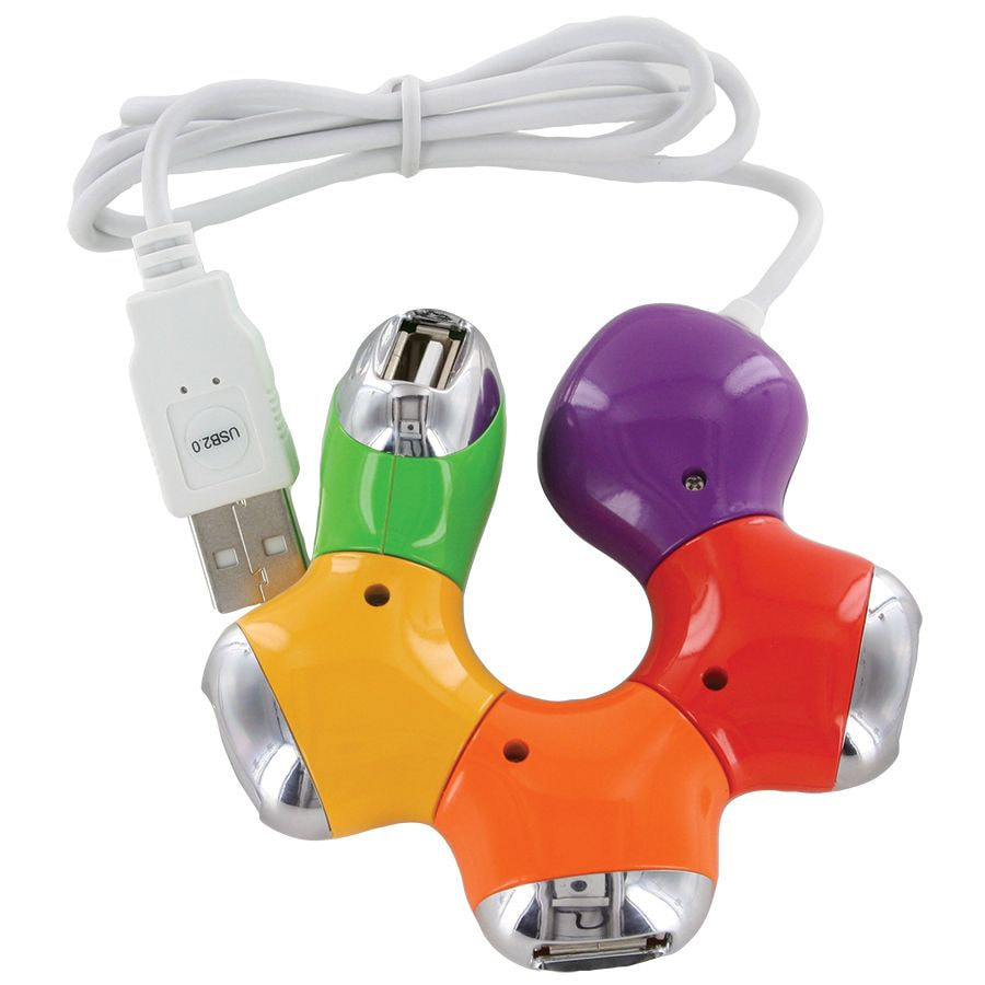 USB-разветвитель "Трансформер", разные цвета-0