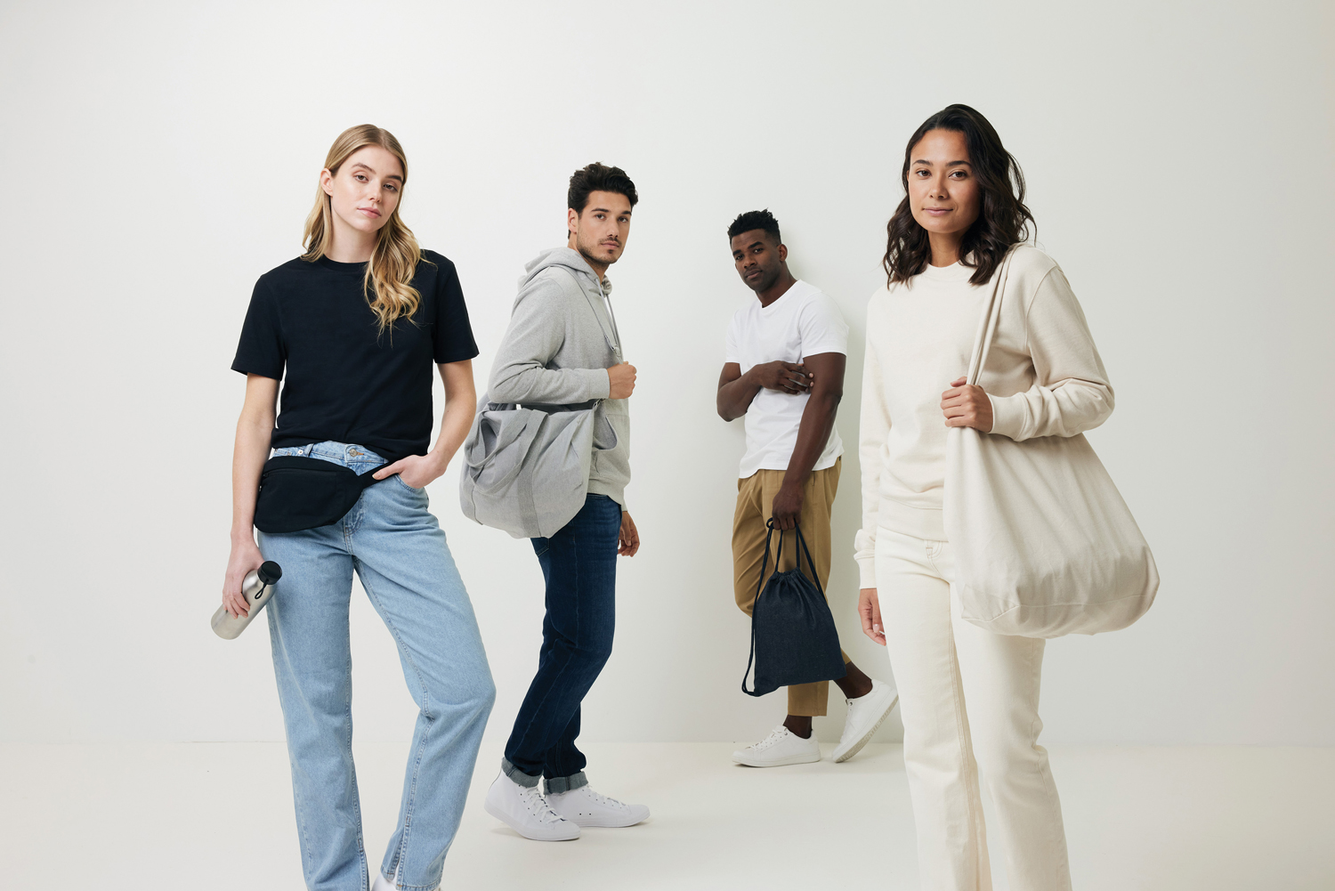 Свитшот Iqoniq Denali из переработанного неокрашенного хлопка, унисекс, 340 г/м²-5