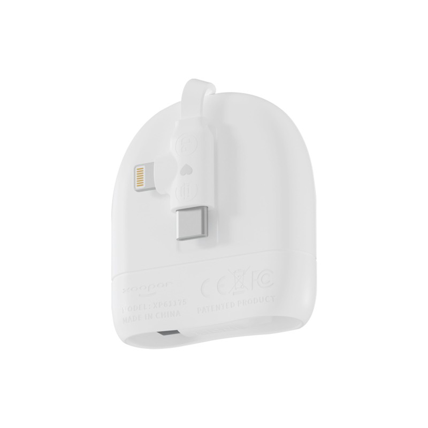 Кабель Xoopar ICE-R с ретрактором 2 в 1, разъёмы USB-C и Lightning, 60 Вт-2