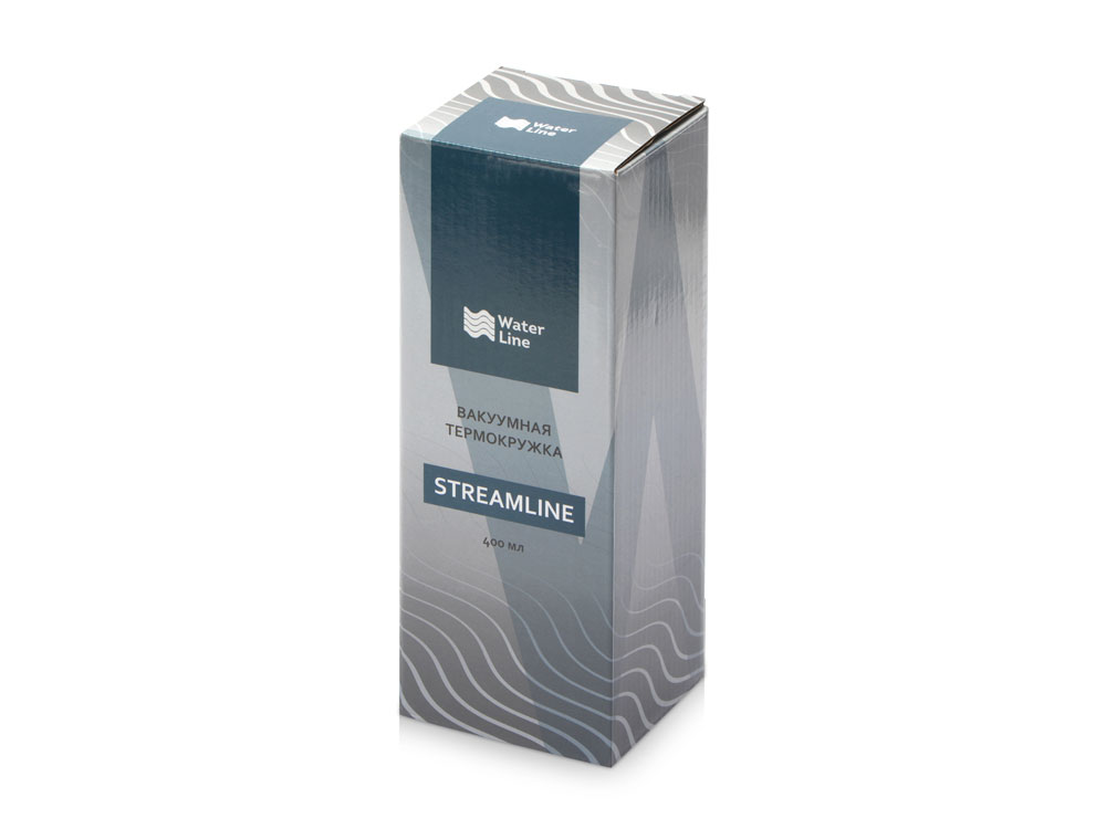 Вакуумная термокружка с кнопкой Streamline, Waterline, soft-touch, серый-7