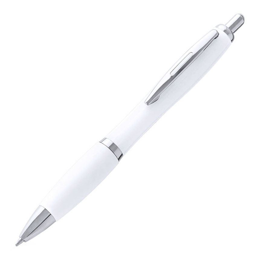 Ручка шариковая FLOM из антибактериального пластика, белый-0