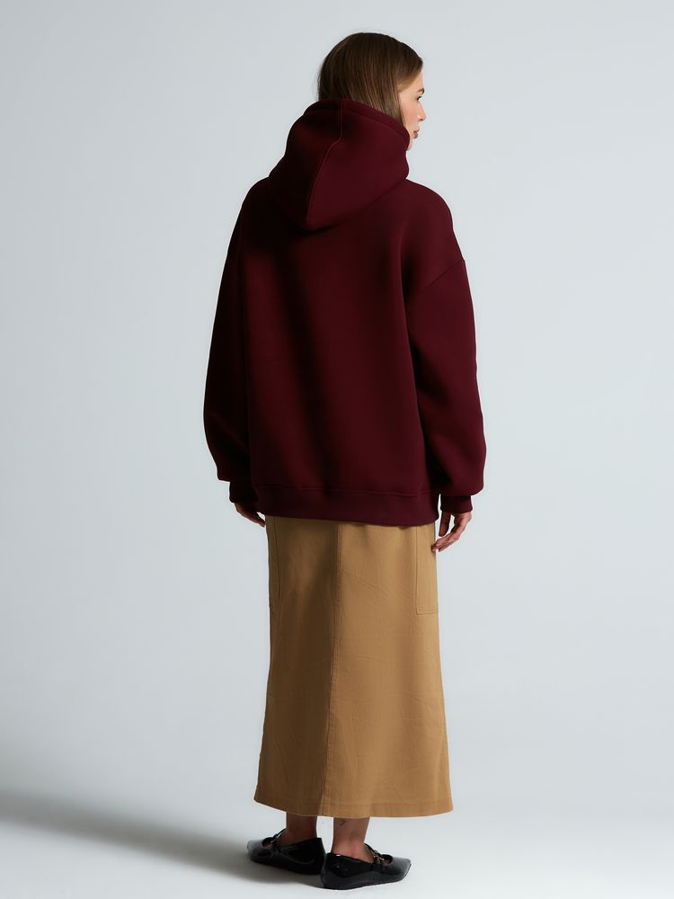 Худи Kulonga Oversize, бордовое-7