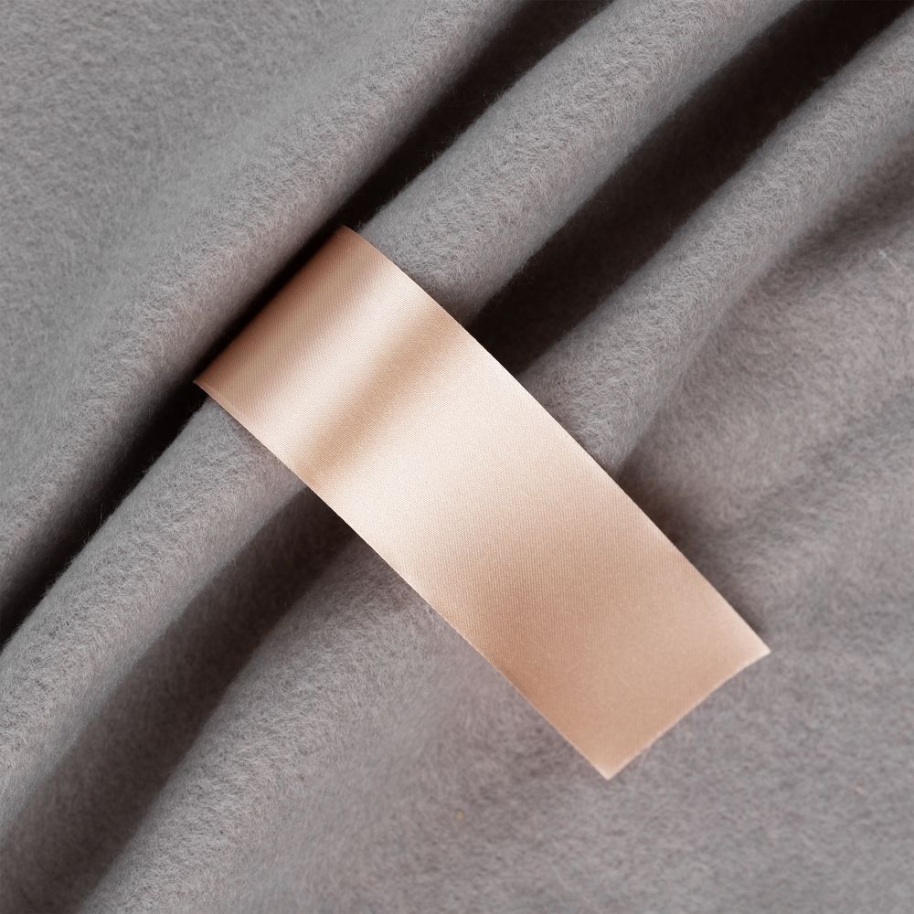 Лента сатиновая Satin 35 S, светло-бежевая, 10 см-0