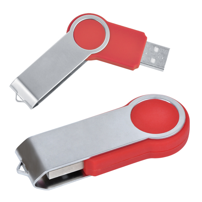USB flash-карта "Swing" (16Гб), ярко-красный-0