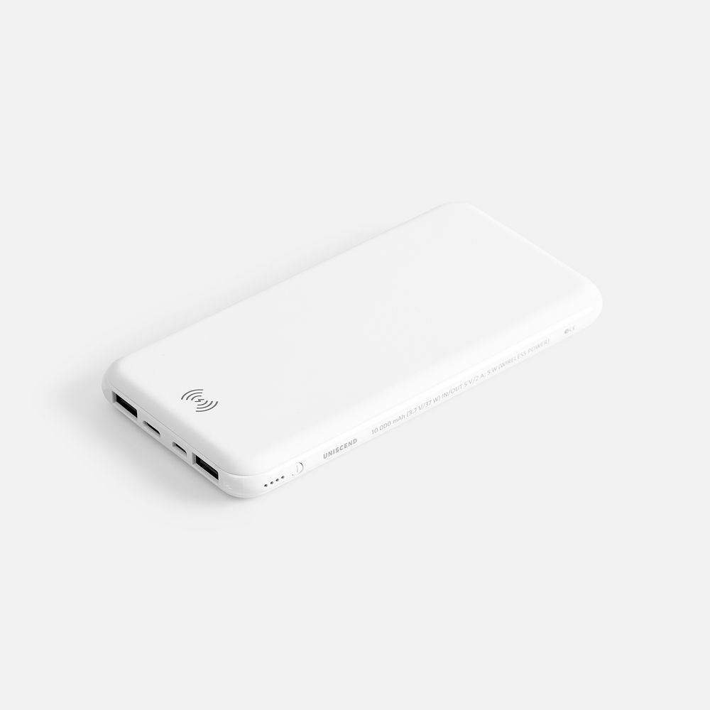 Аккумулятор с беспроводной зарядкой All Day Wireless, 10000 мАч, белый-0