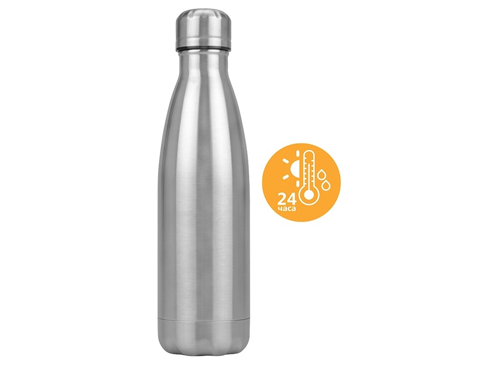 Подарочный набор с термосом и бутылкой Bottle set, серебристый-2