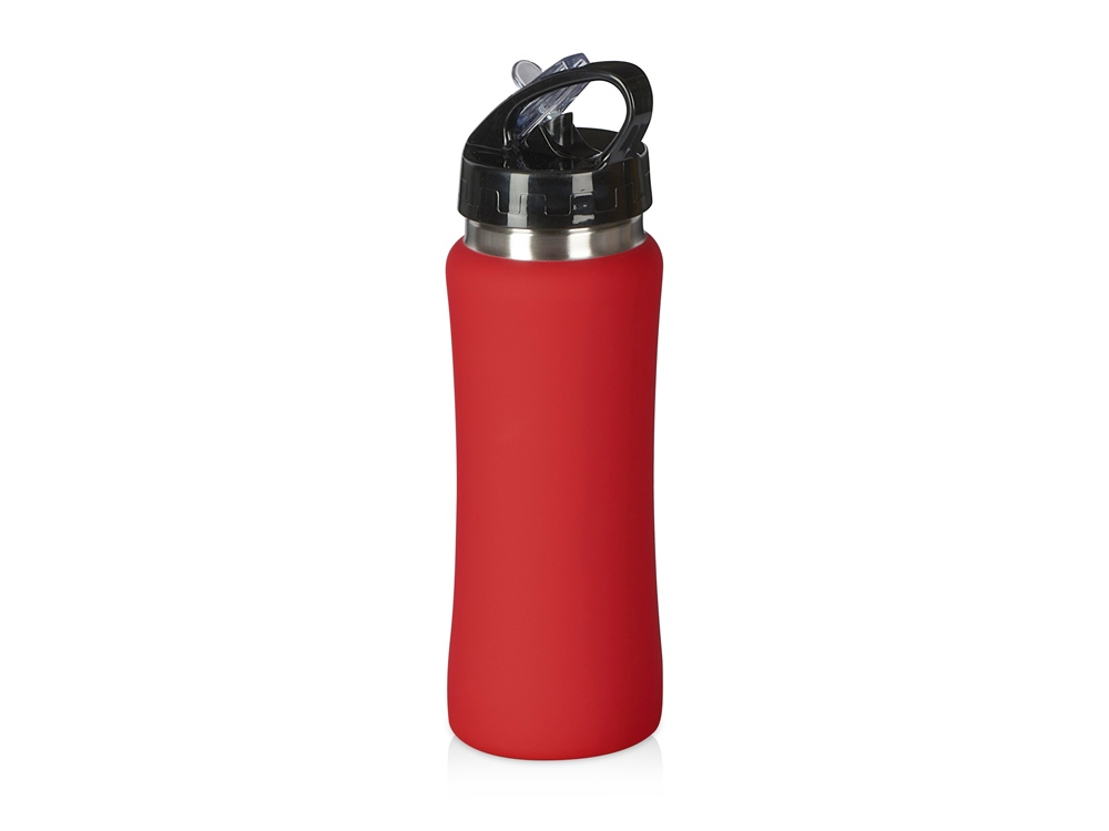 Бутылка для воды Bottle C1, сталь, soft touch, 600 мл, красный-1