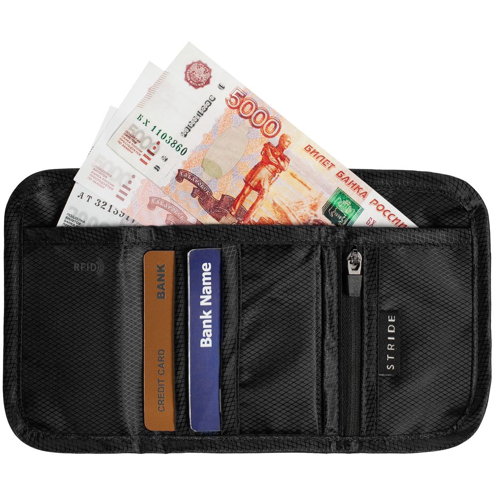 Кошелек Torren с RFID-защитой, черный-3