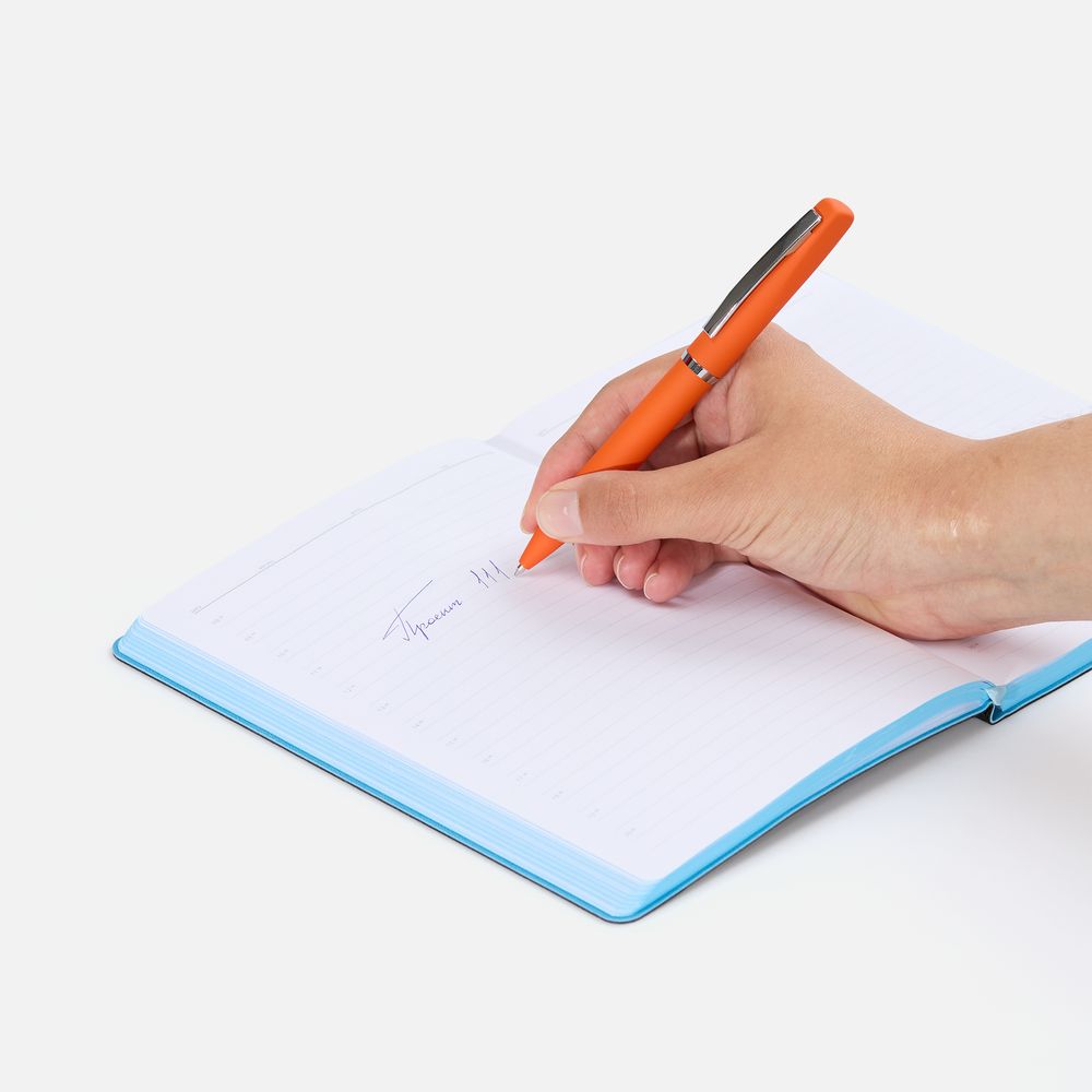 Ручка шариковая Bolt Soft Touch, оранжевая-3