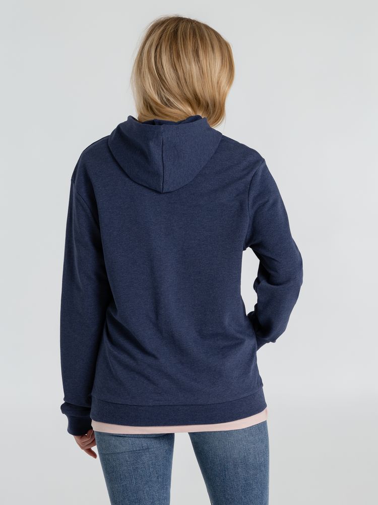 Толстовка с капюшоном унисекс Hoodie, синий меланж-6
