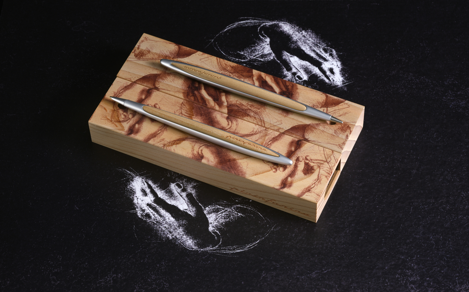 Набор из двух ручек Pininfarina Cambiano BOX CEDARWOOD-6