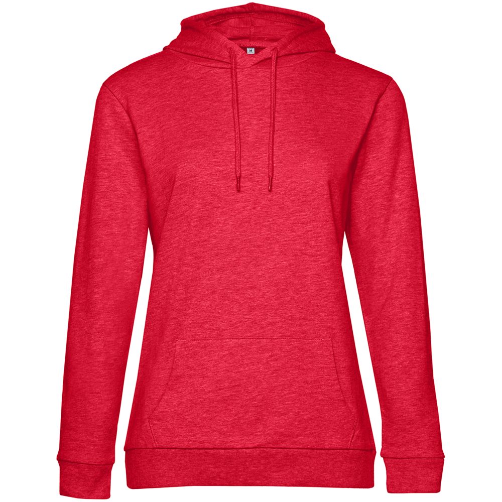 Толстовка с капюшоном женская Hoodie, красный меланж-0