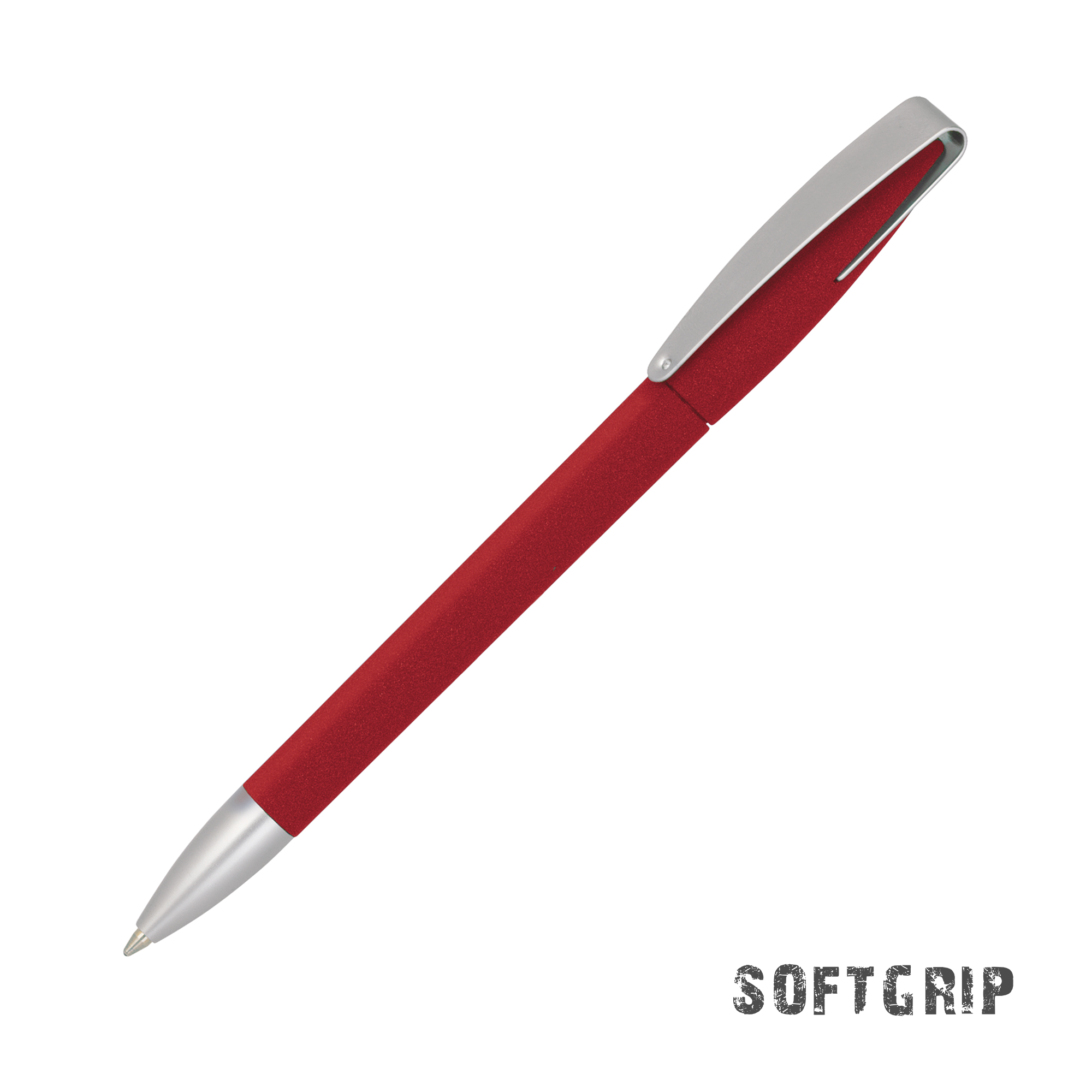 Ручка шариковая COBRA SOFTGRIP MM, красный#-0