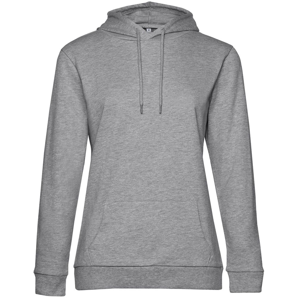 Толстовка с капюшоном женская Hoodie, серый меланж-1