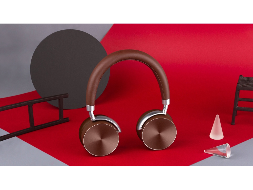 Беспроводные наушники Rombica mysound BH-13 Brown ANC, коричневый-8