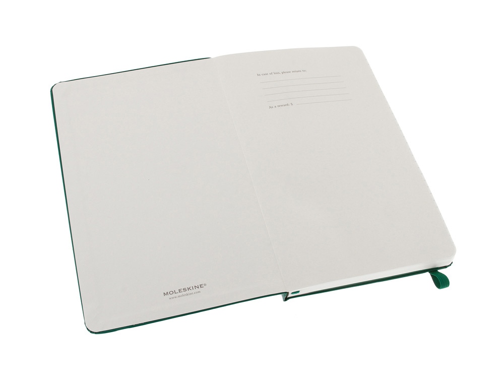 Записная книжка Moleskine Classic (в линейку) в твердой обложке, Large (13х21см), зеленый-1