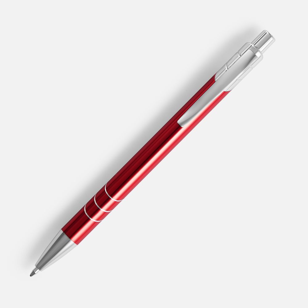 Ручка шариковая Undertone Metallic, красная-1