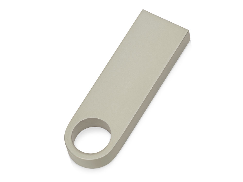 USB 2.0-флешка на 16 Гб с мини чипом и круглым отверстием, серебристый-1
